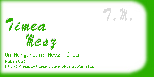 timea mesz business card